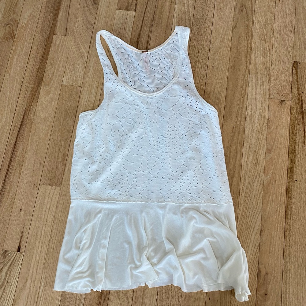 Free People white tunic tanktop - size M